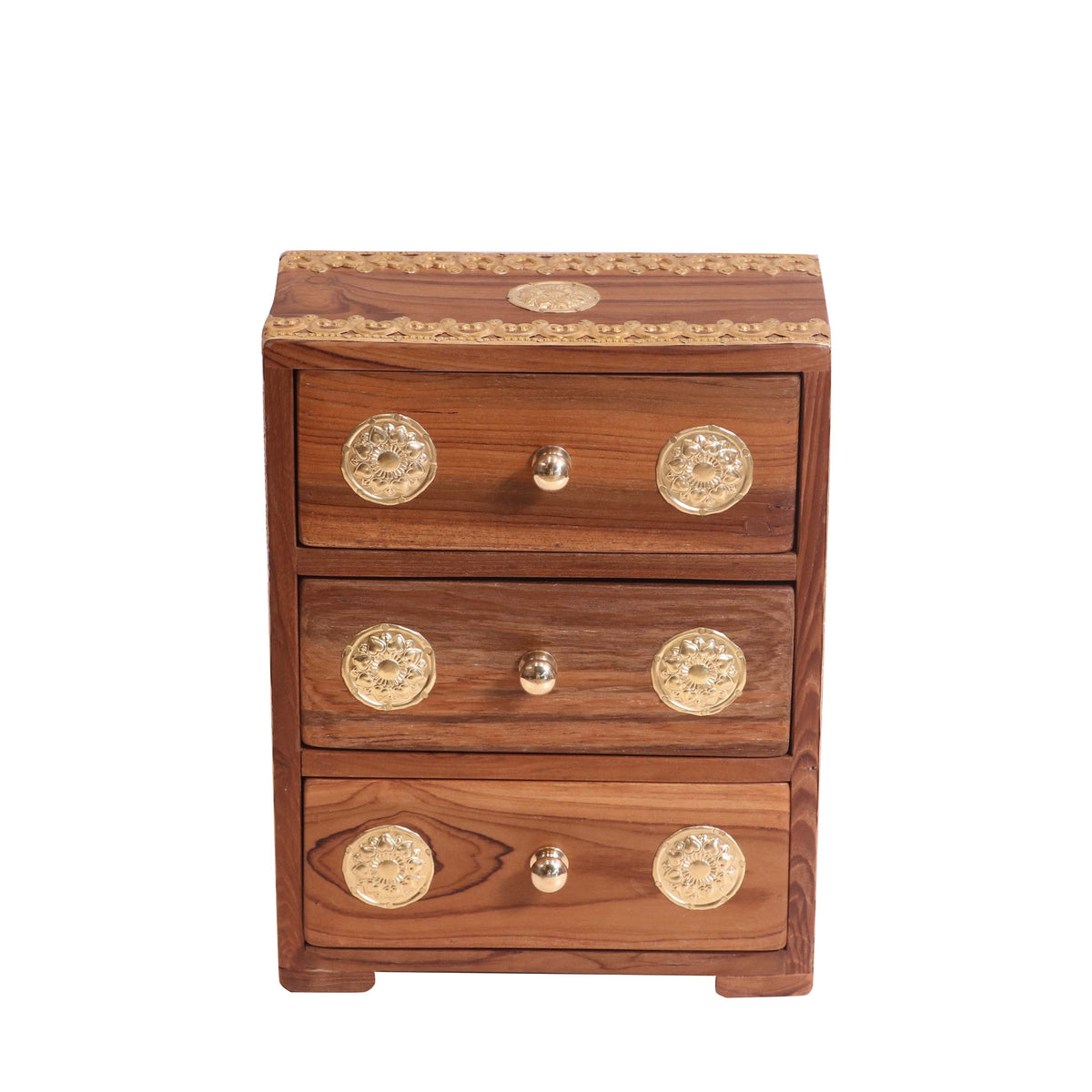 Amara Solid Wood Brass Detail Drawer Chest - product image 3