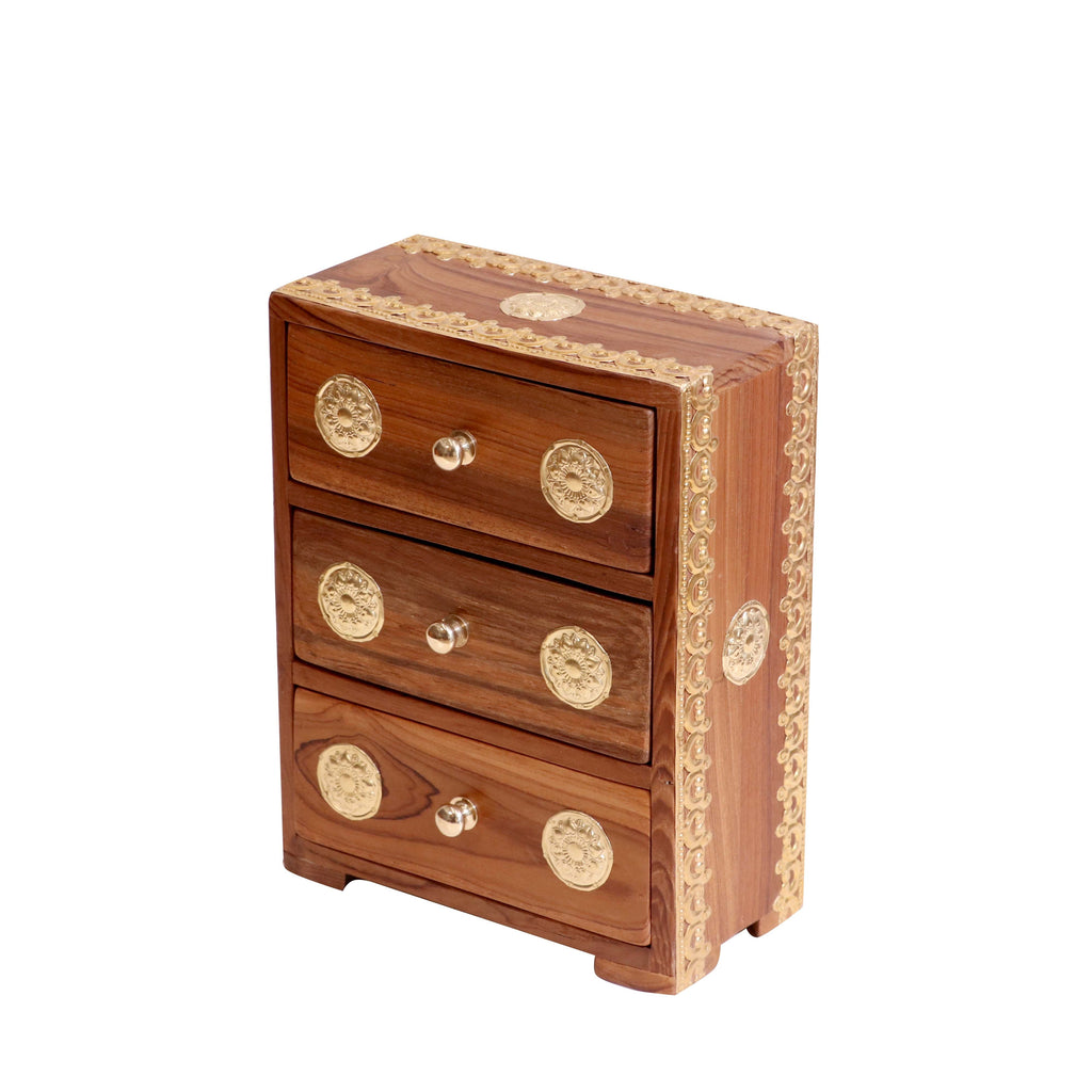 Amara Solid Wood Brass Detail Drawer Chest - product image 4