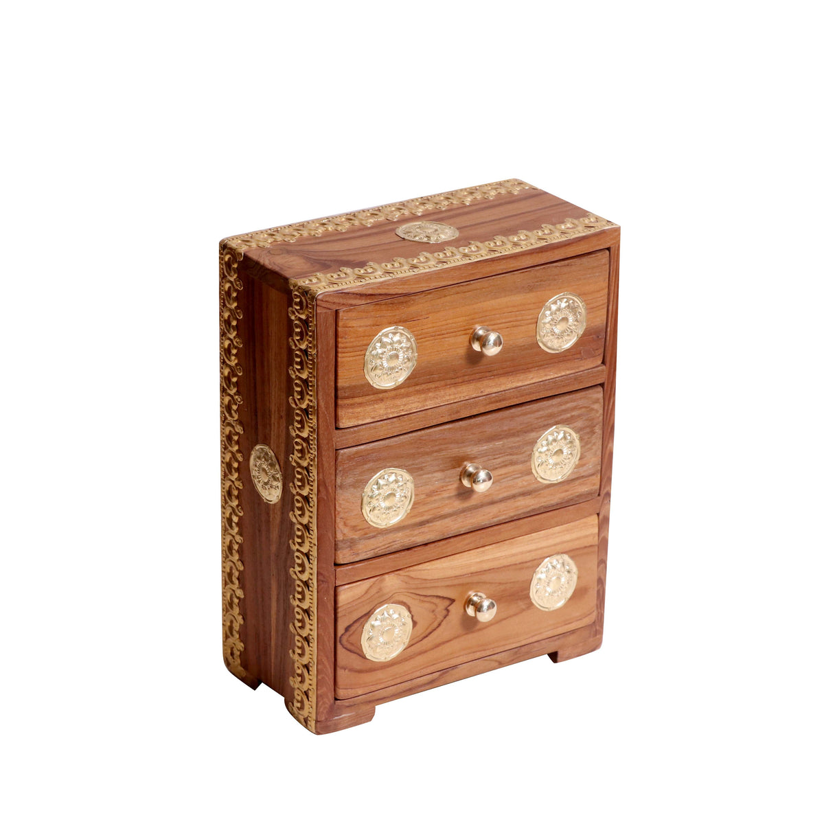 Amara Solid Wood Brass Detail Drawer Chest - product image 5