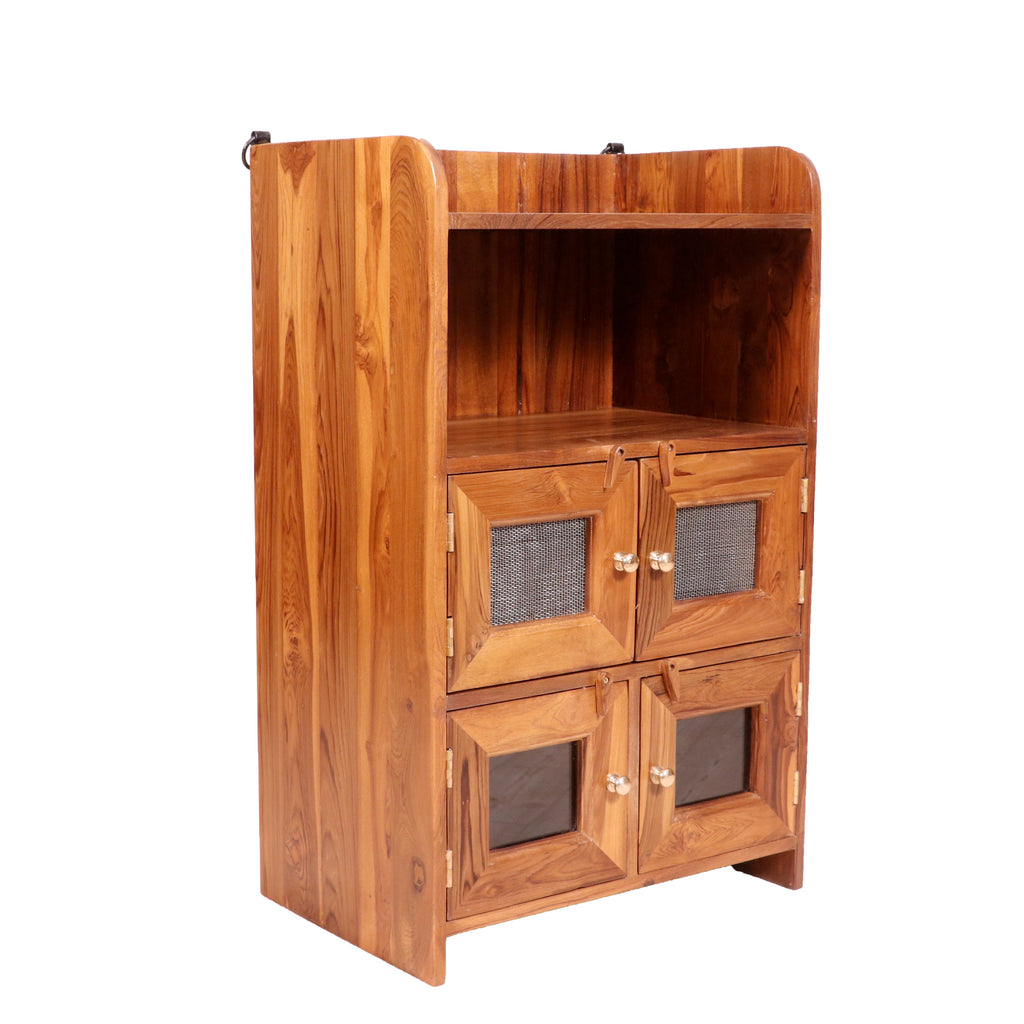 Nola Glass Panel Storage Cabinet — view 2
