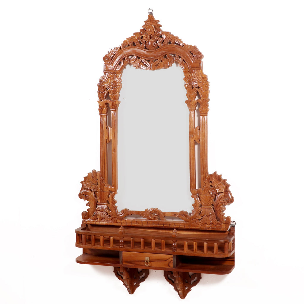 Thea Solid Wood Wall Mirror — view 1
