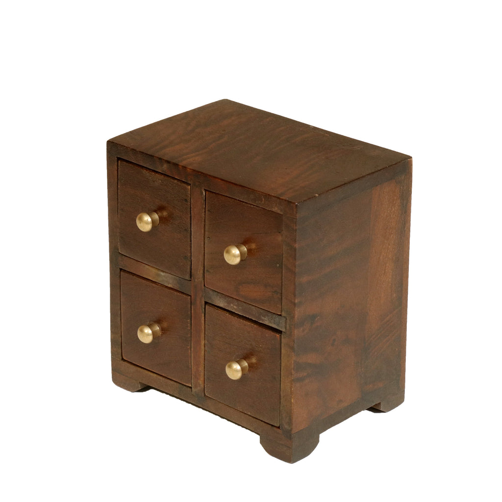 Corin Solid Wood 4 Drawer Desk Chest - Dark - product image 2