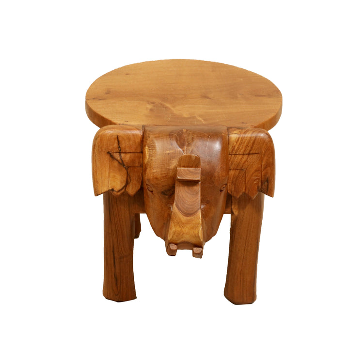Southern Classic Wooden Tone Elephant Table Stand Small (8 x 11 x 8 Inch) Animal Figurine