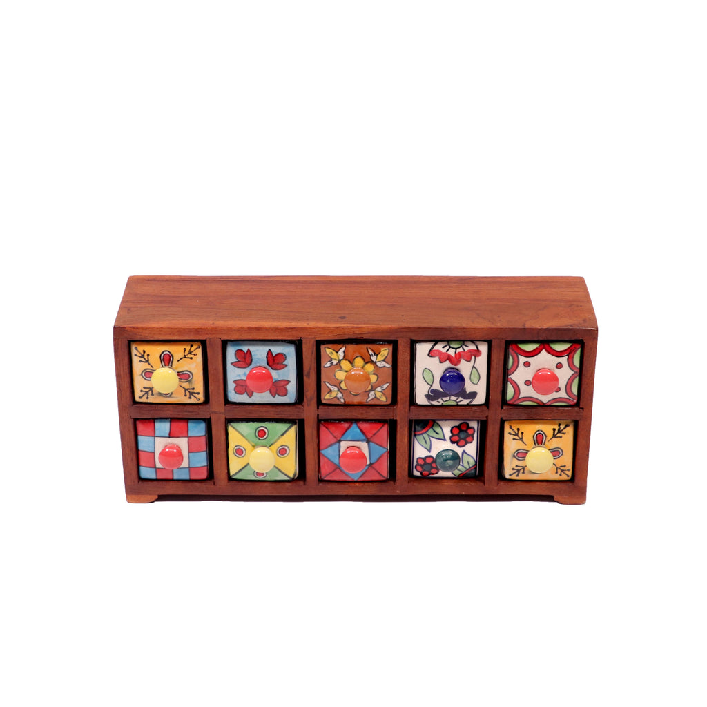 Nerina 10 Drawer Ceramic Chest - Natural - product image 4