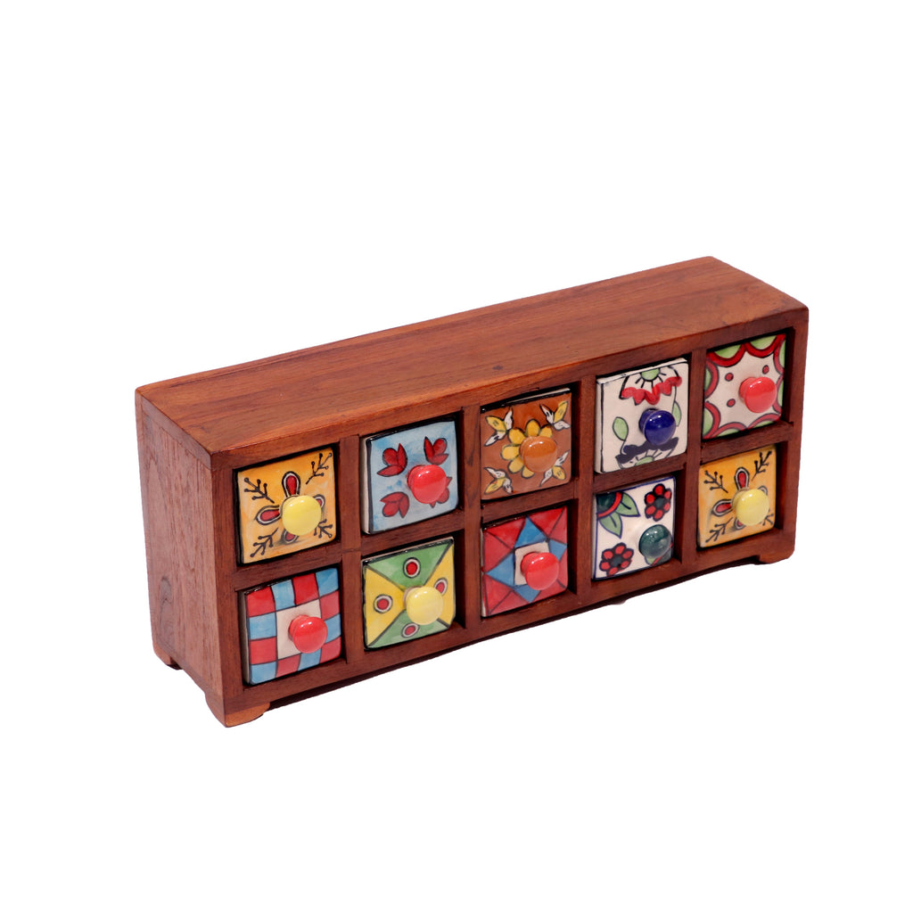 Nerina 10 Drawer Ceramic Chest - Natural - product image 5