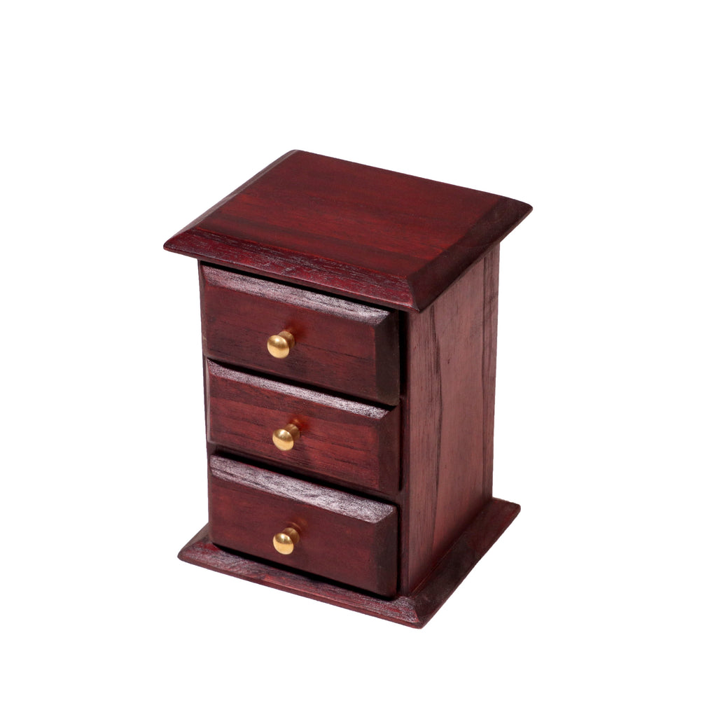Lucien Solid Wood 3 Drawer Desk Chest - Russet - product image 5