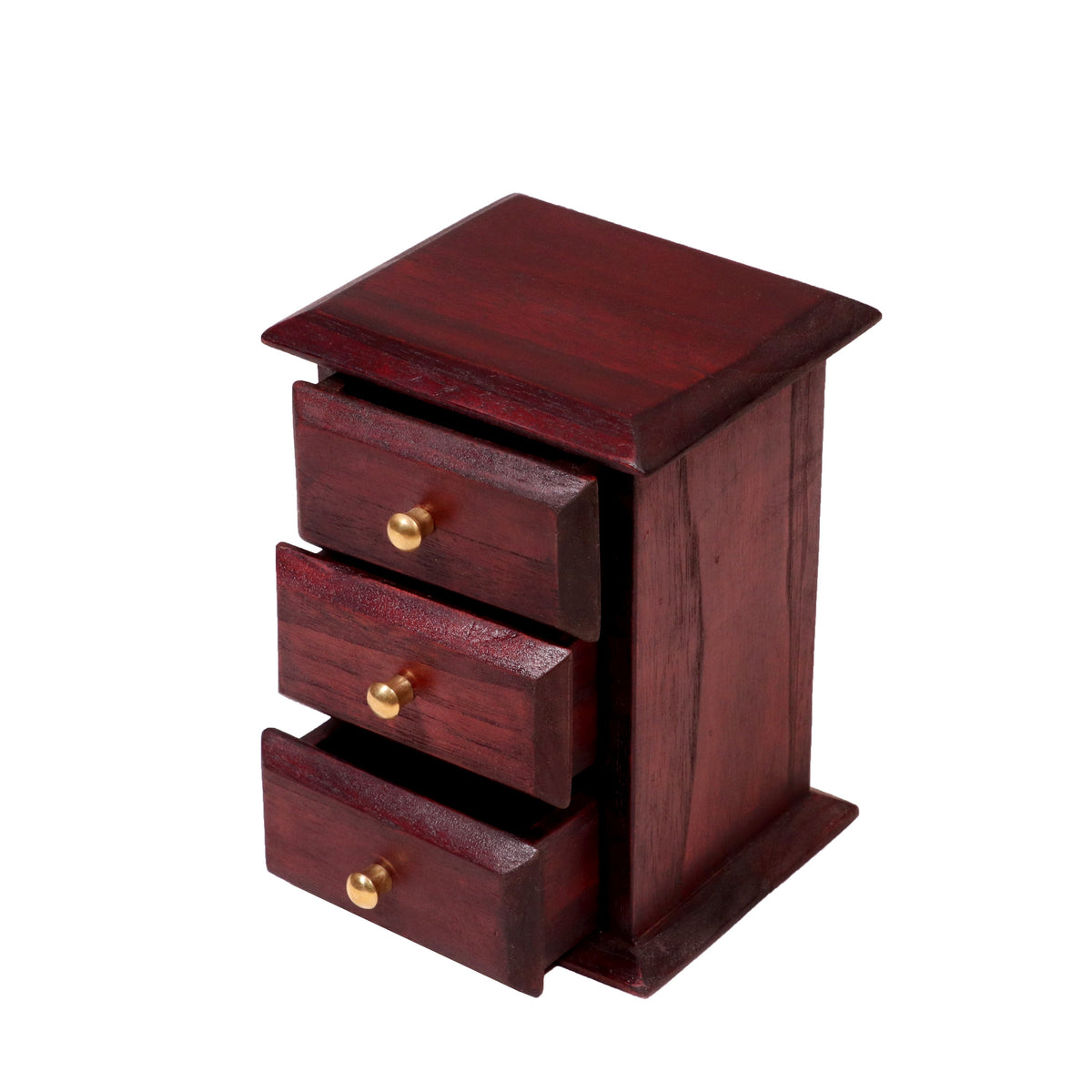 Lucien Solid Wood 3 Drawer Desk Chest - Russet - product image 1