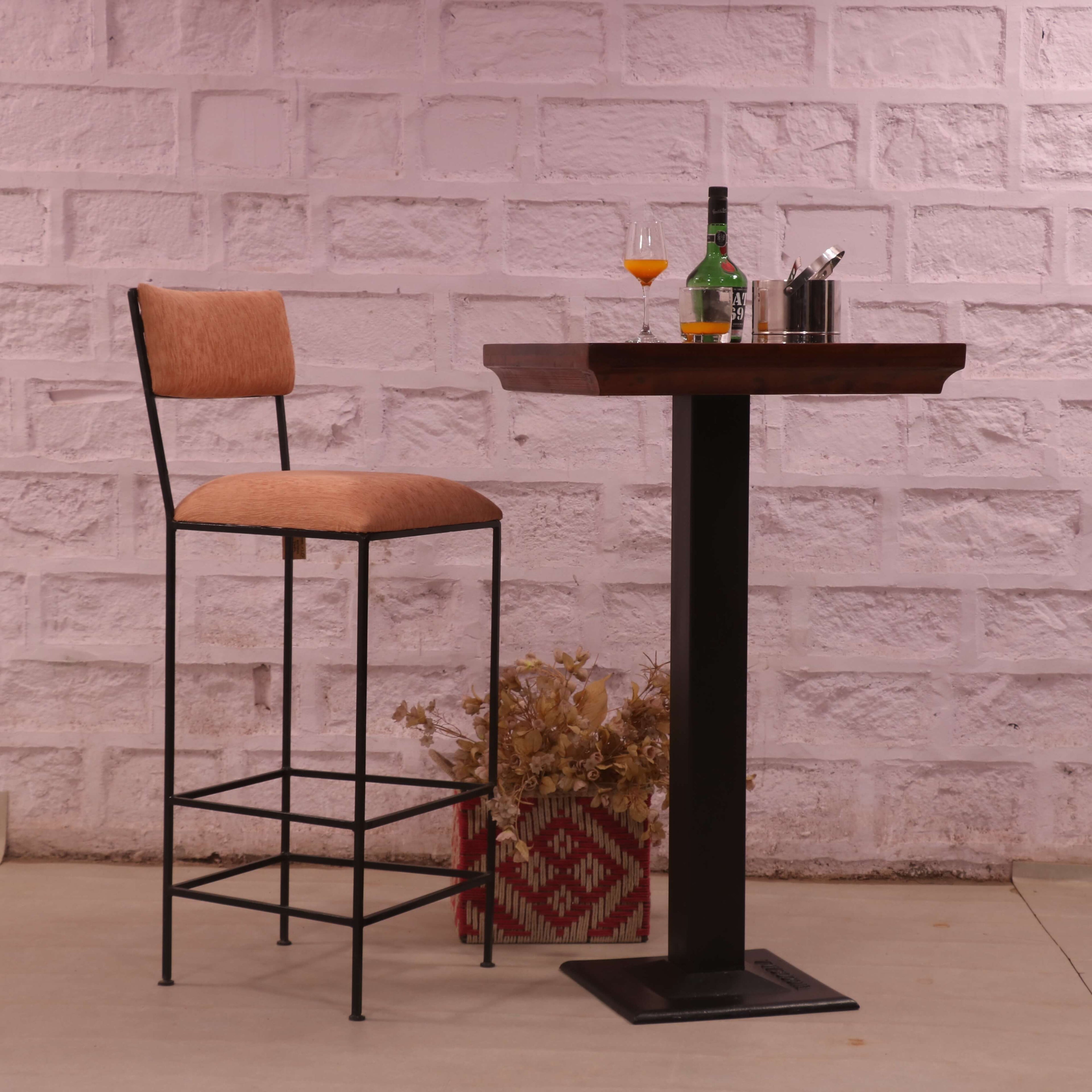 Stylish Wooden Pedestal Table Bar Table