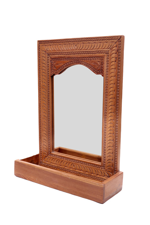Adelia Solid Wood Wall Mirror — view 1