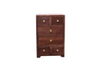 Milo Solid Wood 6 Drawer Desk Chest - Dark - product image 5