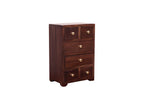 Milo Solid Wood 6 Drawer Desk Chest - Dark - product image 4