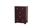 Milo Solid Wood 6 Drawer Desk Chest - Russet - product image 3