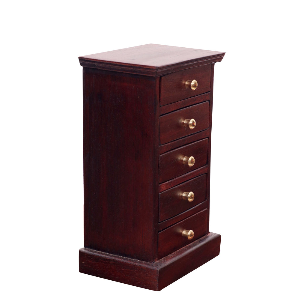 Fiora Solid Wood 5 Drawer Mini Bureau - Russet - product image 3