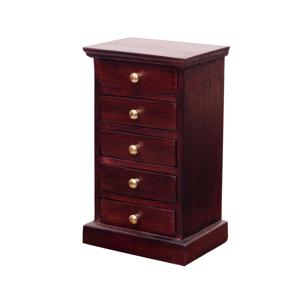 Fiora Solid Wood 5 Drawer Mini Bureau - Russet - product image 1