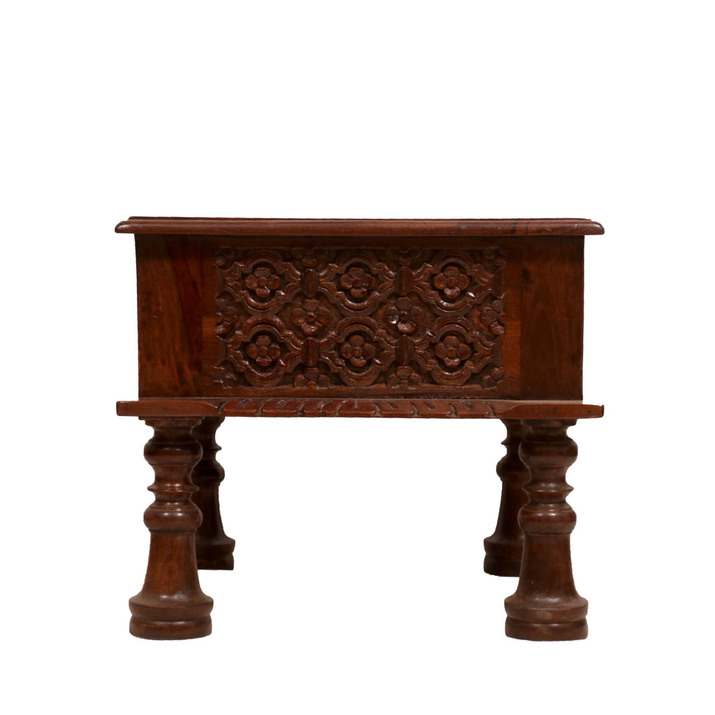Sora Carved Rustic Side Table — view 4