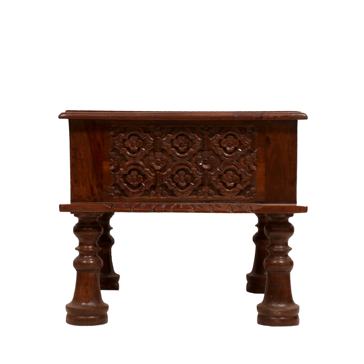 Sora Carved Rustic Side Table — view 4
