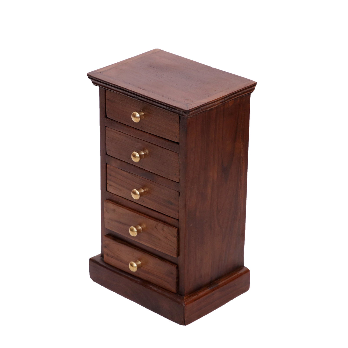 Fiora Solid Wood 5 Drawer Mini Bureau - Dark - product image 2