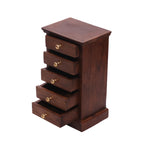 Fiora Solid Wood 5 Drawer Mini Bureau - Dark - product image 1