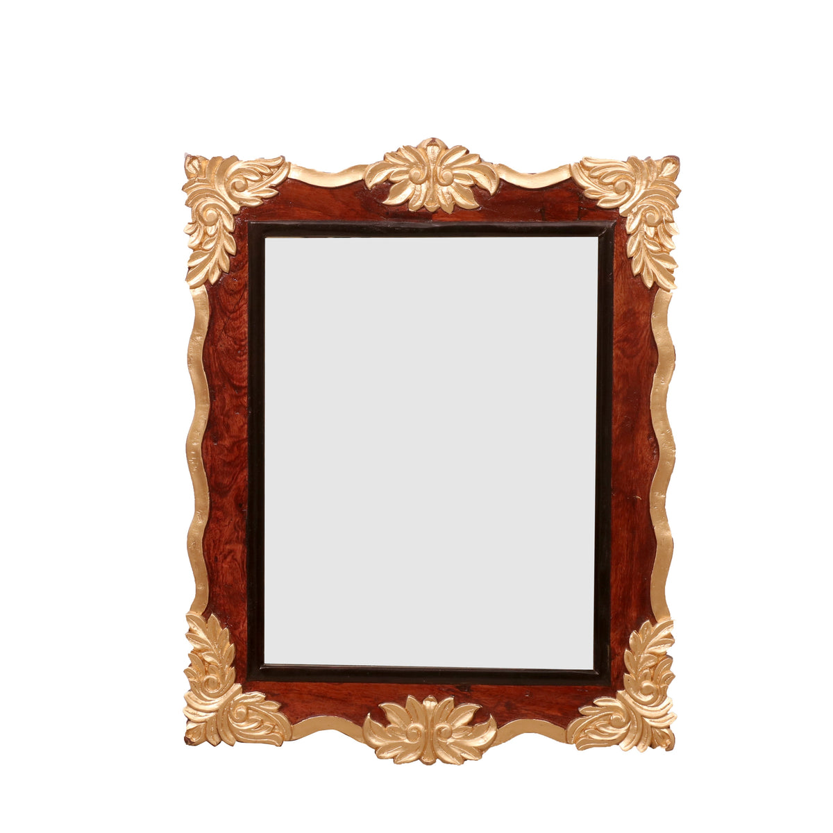 Geneva Square Gold Wall Mirror — view 1