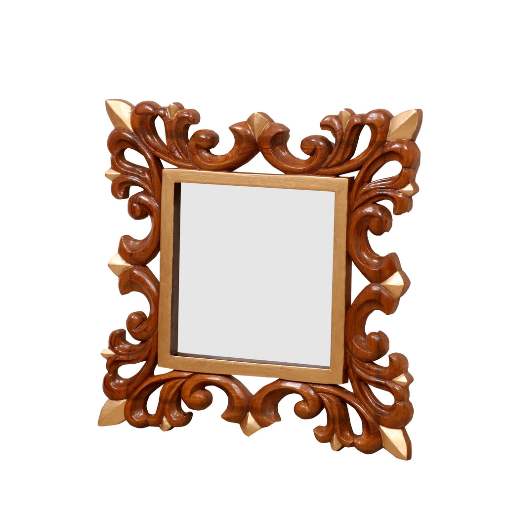 Greta Square Leaf Wall Mirror — view 1
