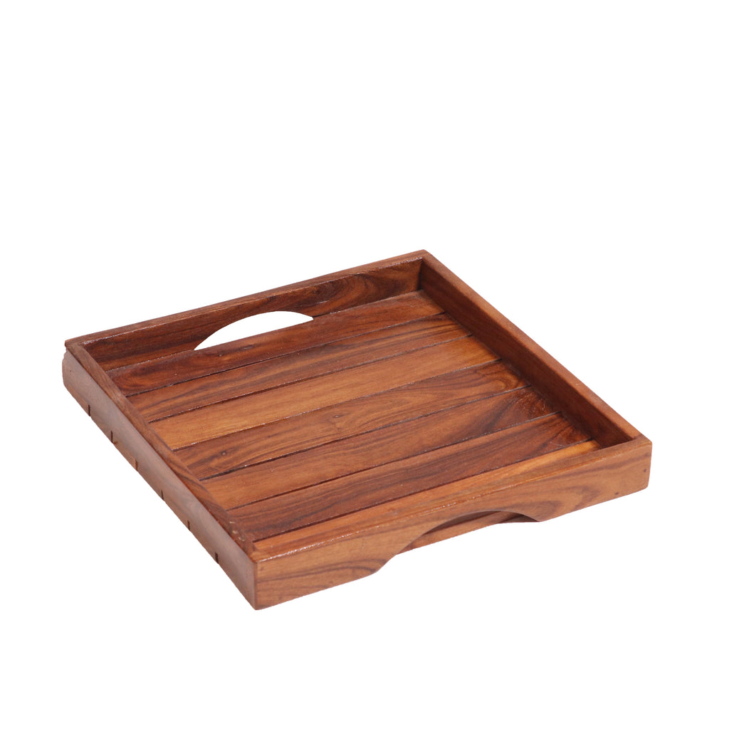 Calla Slatted Serving Tray — Set of 3 — view 9