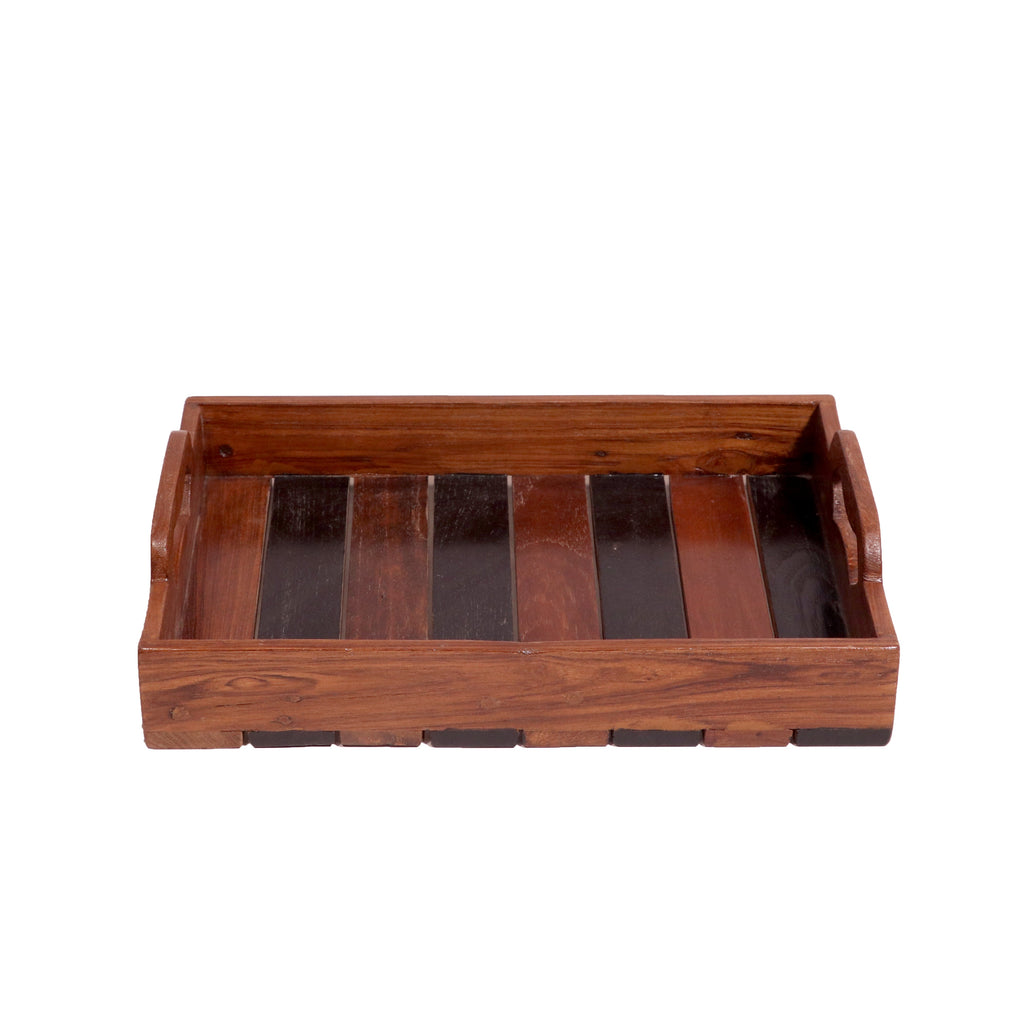 Calista Slatted Serving Tray — Set of 3 — view 3