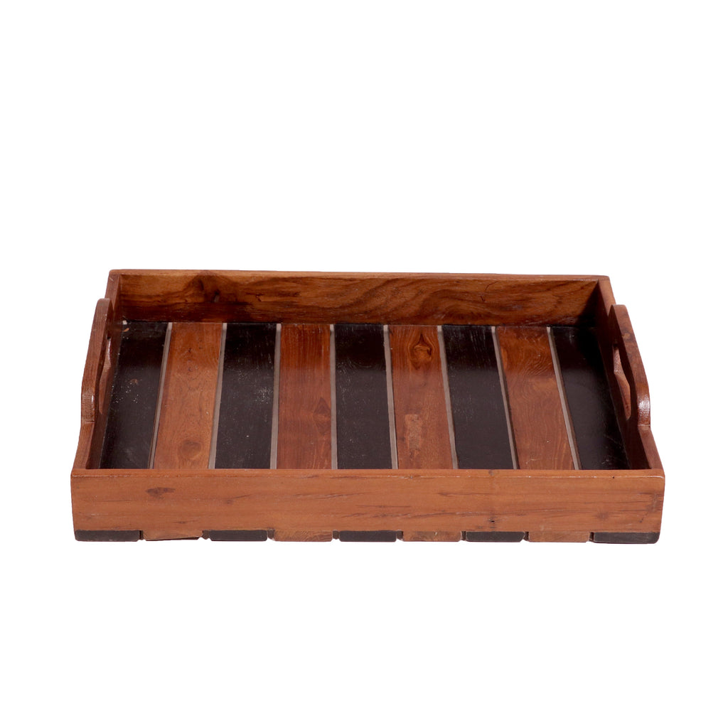 Calista Slatted Serving Tray — Set of 3 — view 5