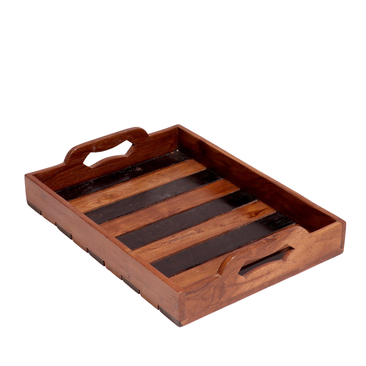 Calista Slatted Serving Tray — Set of 3 — view 6