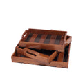 Calista Slatted Serving Tray — Set of 3 — view 1