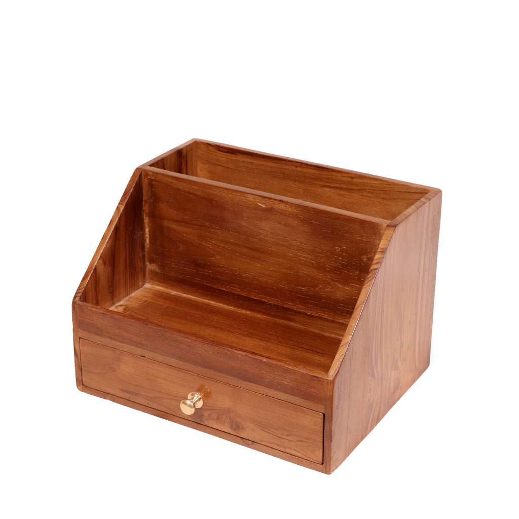 Emery Solid Wood Single Drawer Desk Organizer - product image 2