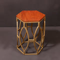 Zelia Hexagonal Gold Side Table — view 1