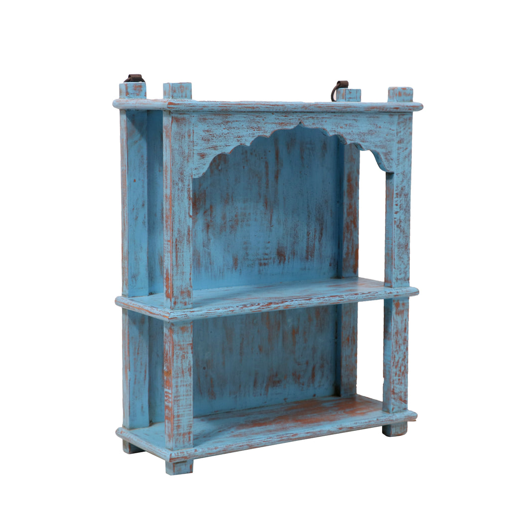Amara Distressed Blue Wall Shelf — view 2