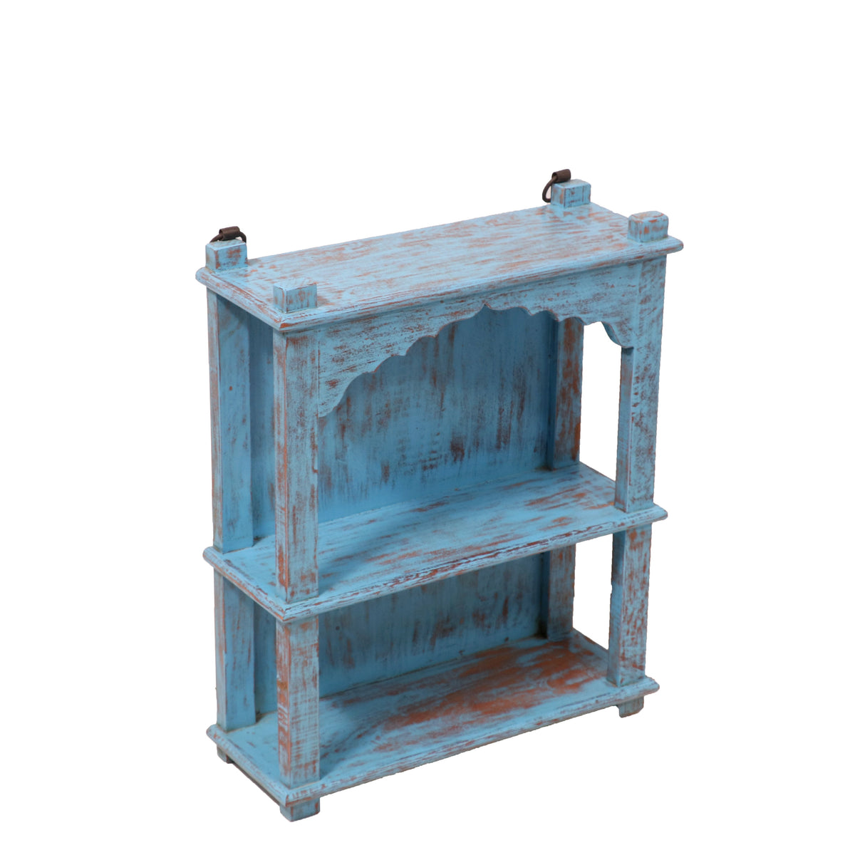 Amara Distressed Blue Wall Shelf — view 3