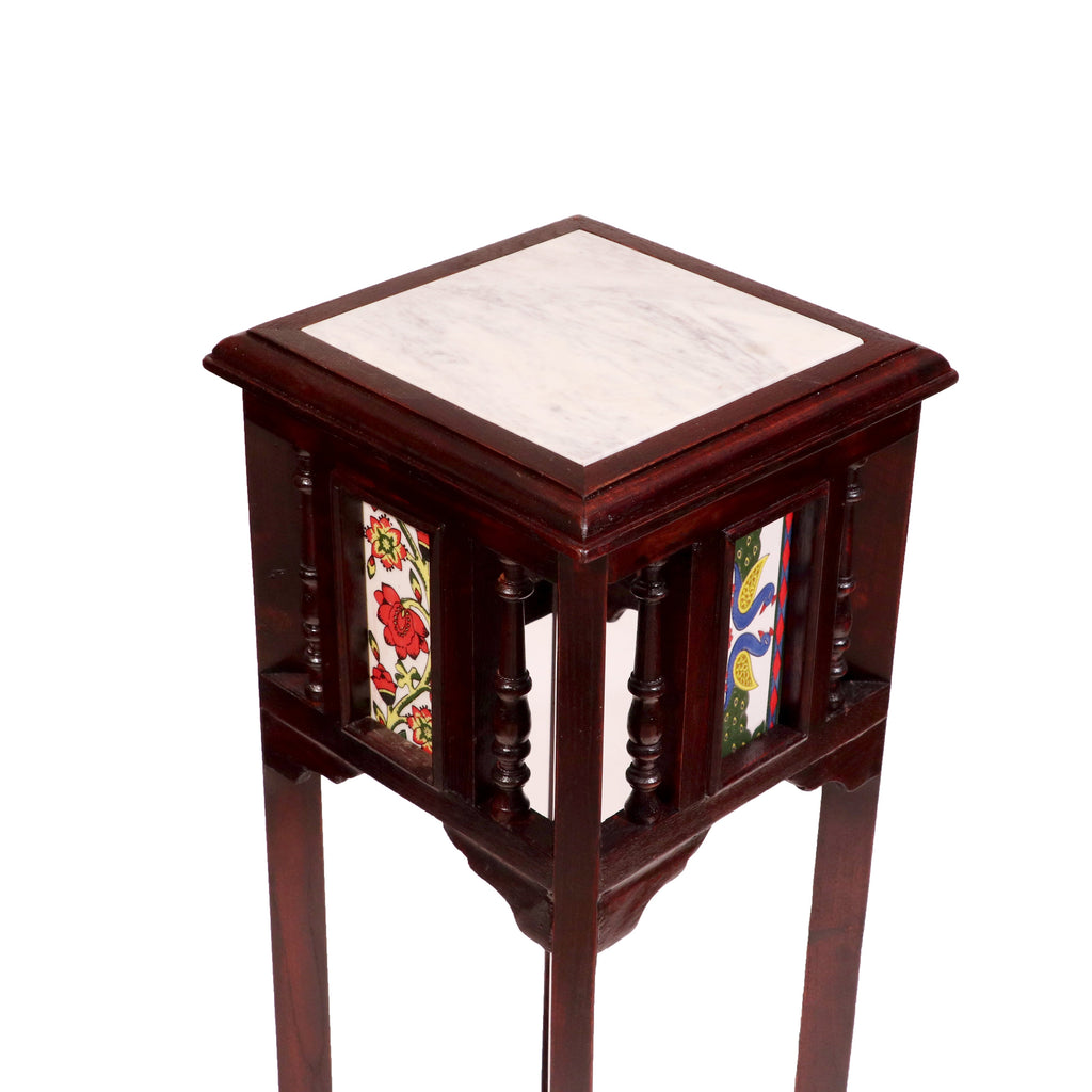Nola Marble Tiled Side Table — view 9