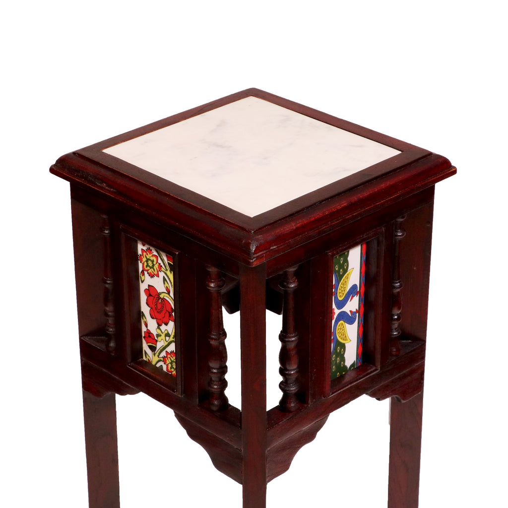 Nola Marble Tiled Side Table — view 14