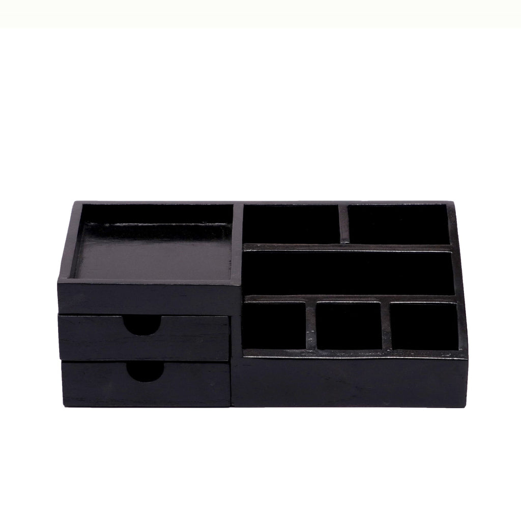 Reeve Solid Wood 7 Compartment Desk Organizer - Dark - product image 4