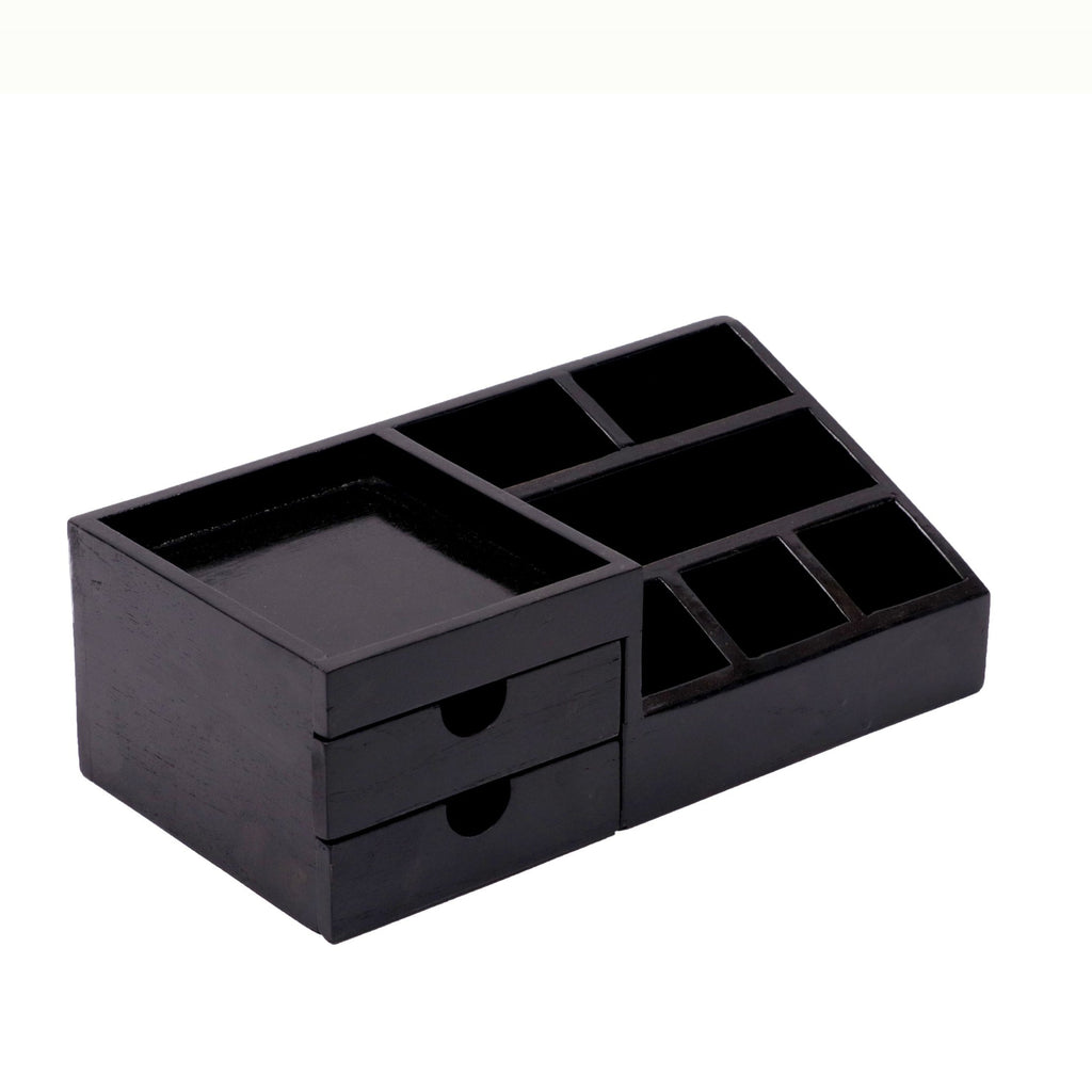 Reeve Solid Wood 7 Compartment Desk Organizer - Dark - product image 3