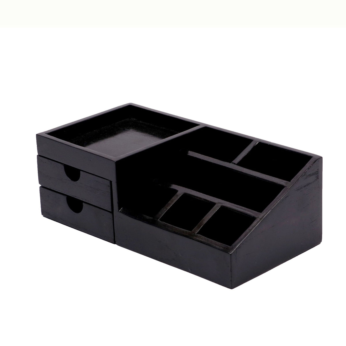 Reeve Solid Wood 7 Compartment Desk Organizer - Dark - product image 1