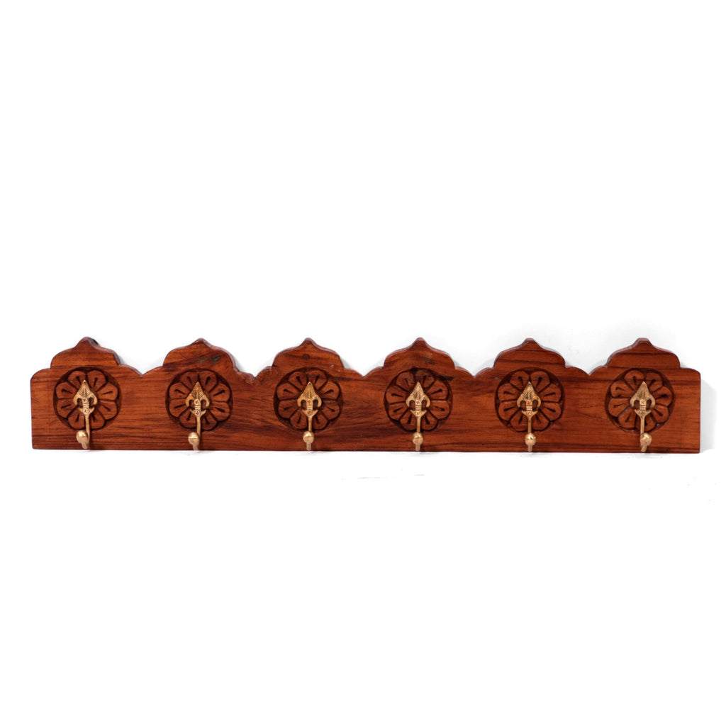 Arlo Solid Wood 6-Hook Wall Rack — view 1