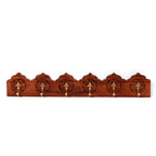 Arlo Solid Wood 6-Hook Wall Rack — view 1