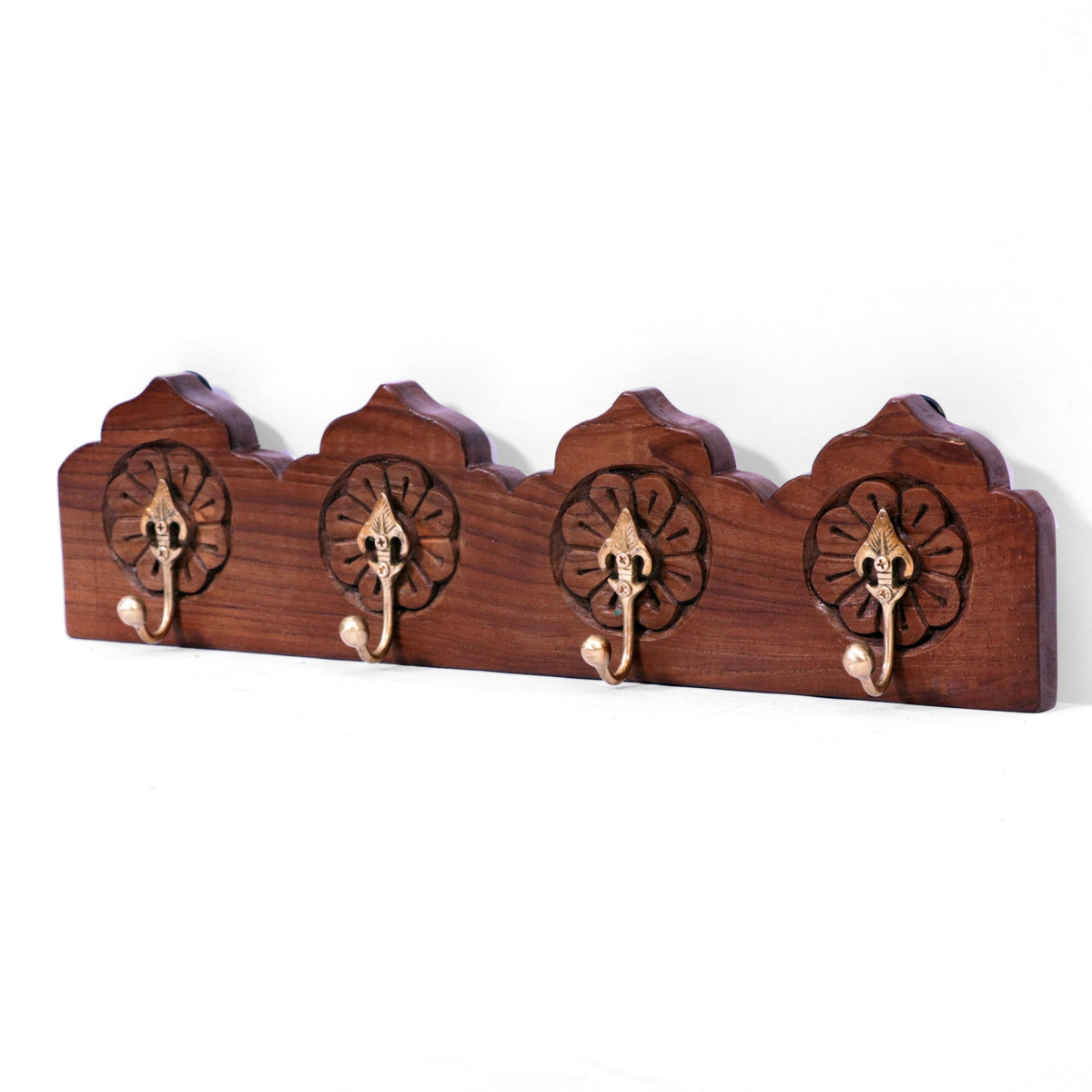 Briar Solid Wood 4-Hook Wall Rack — view 2