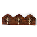 Cora Solid Wood 3-Hook Wall Rack — view 1