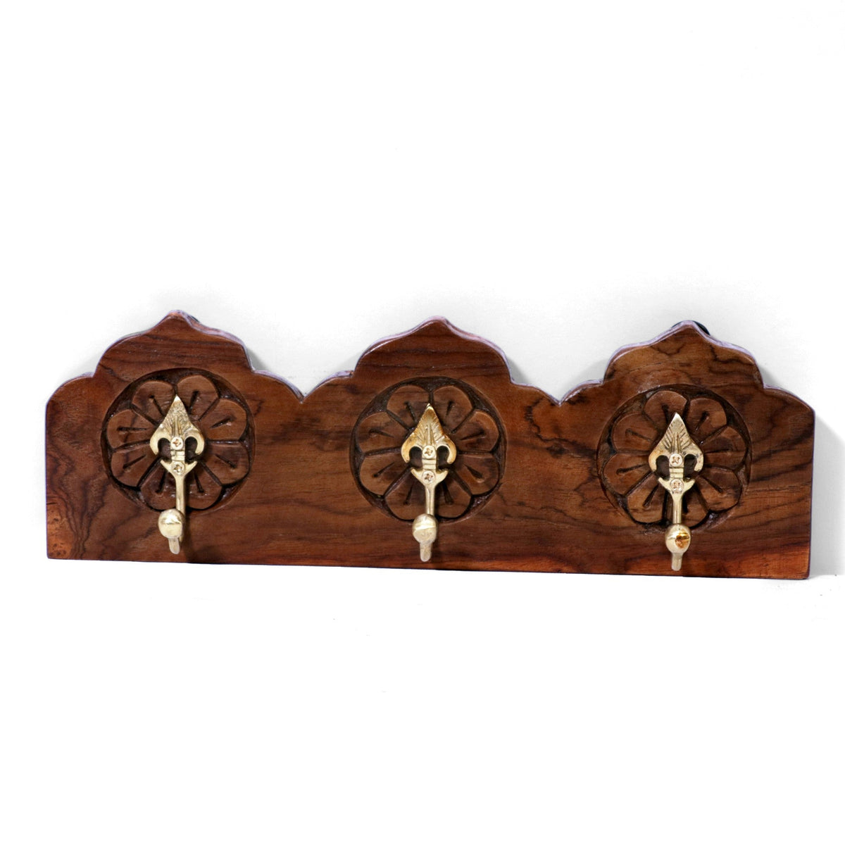 Cora Solid Wood 3-Hook Wall Rack — view 1