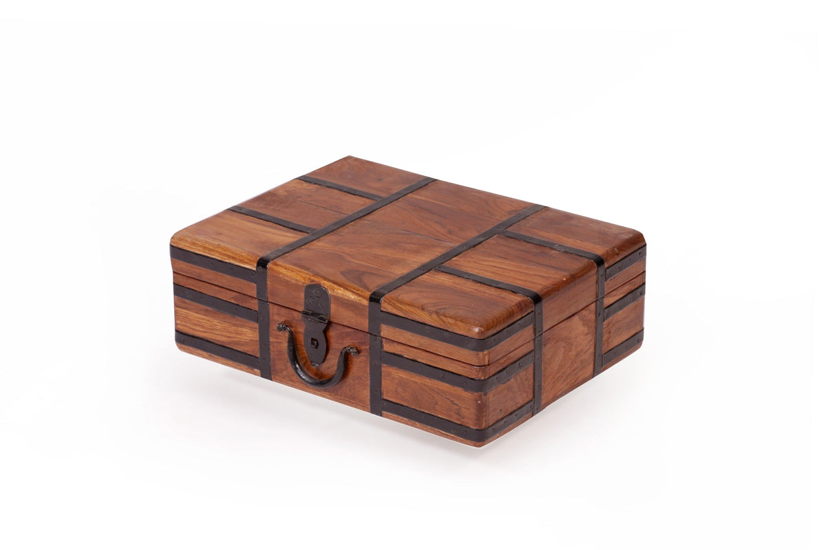 Hazel Solid Wood Storage Box — view 1