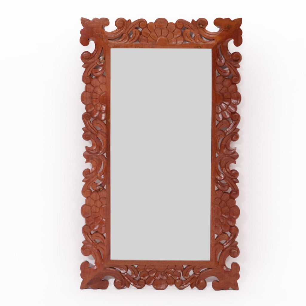 Etta Floral Carved Wall Mirror — view 2