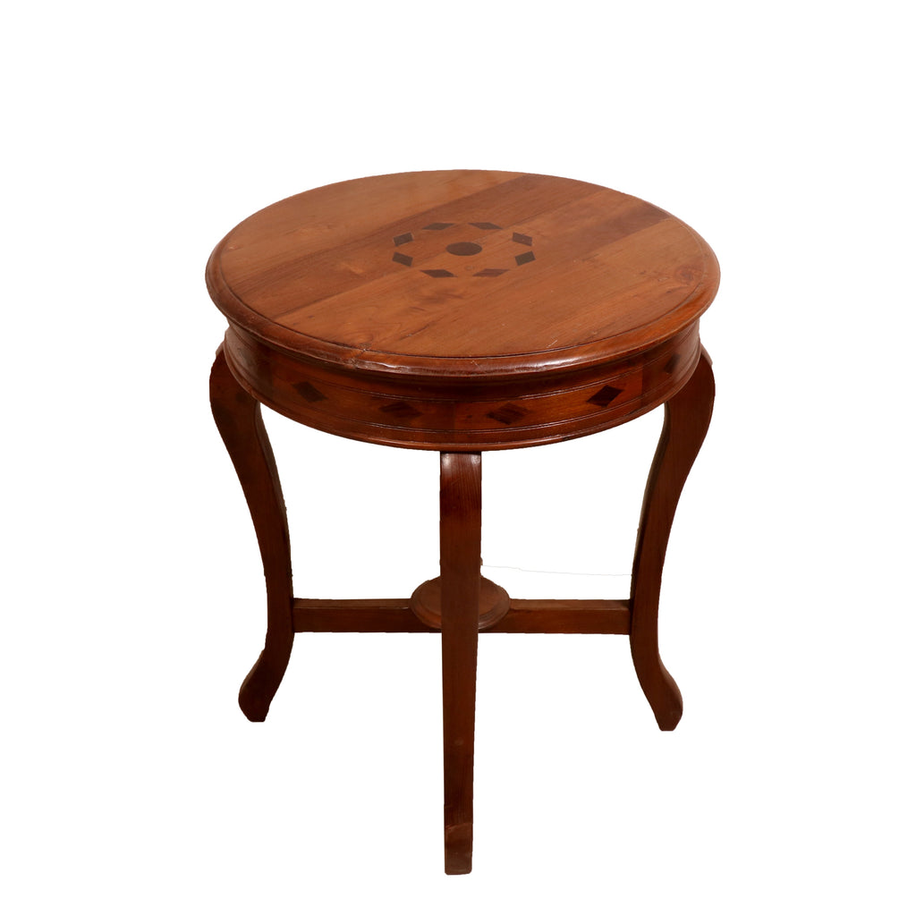Solana Inlay Round Side Table — view 4