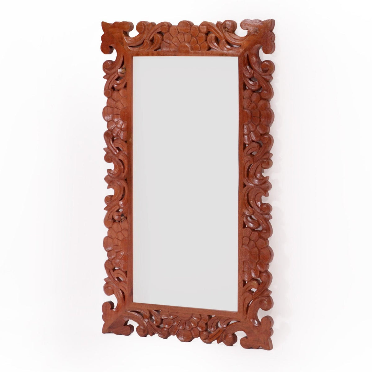 Etta Floral Carved Wall Mirror — view 1
