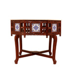 Seren Round White Side Table — view 2