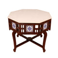 Seren Round White Side Table — view 1