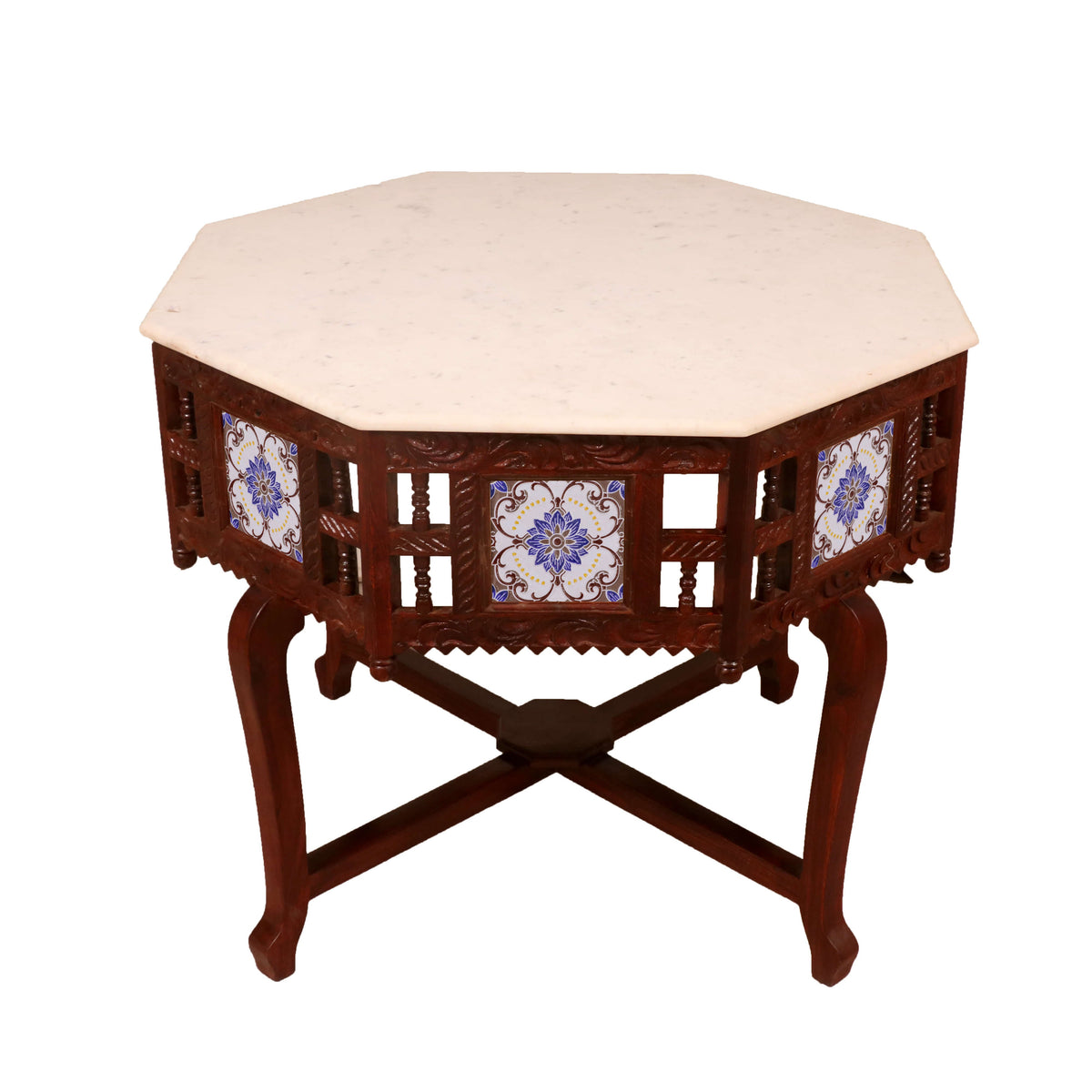 Seren Round White Side Table — view 1